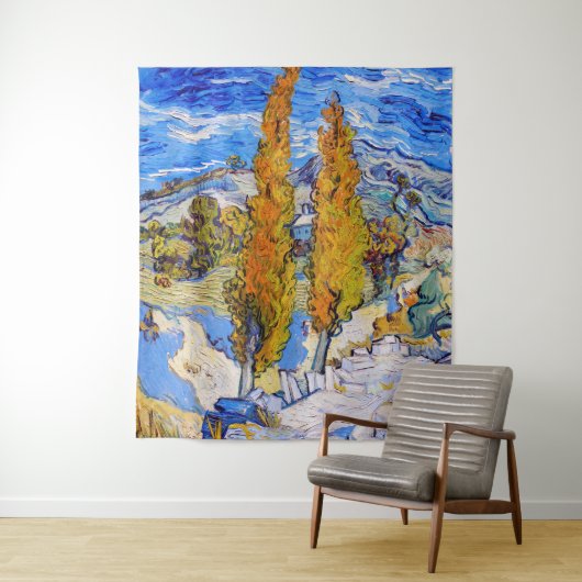 De poplars op Saint-Rémy, Van Gogh Wandkleed (In situ)