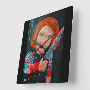 De poppen schilderij door Alfred Fox Vierkante Klok