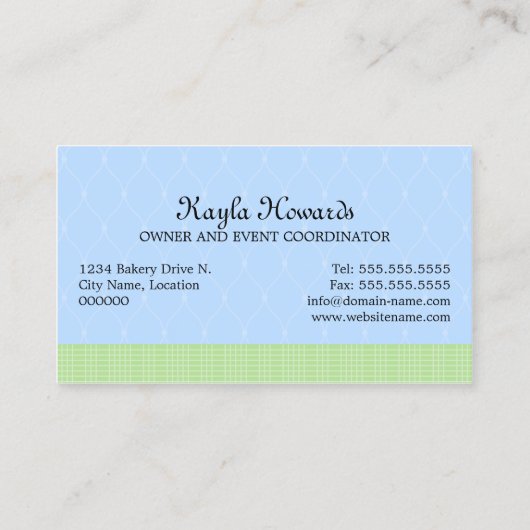 De Poppen van de Cupcake de Visitekaartjes van de (Achterkant)