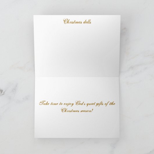 De poppen van Kerstmis Feestdagen Kaart (Binnen)