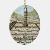 De Porcelain Tower van Nanking, bord 12 van 'Ent Keramisch Ornament (Rechts)