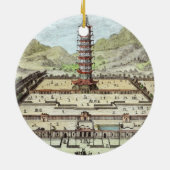 De Porcelain Tower van Nanking, bord 12 van 'Ent Keramisch Ornament (Achterkant)