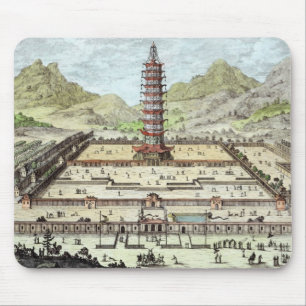 De Porcelain Tower van Nanking, bord 12 van 'Ent Muismat