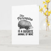 De porcupine is een lievelingsdier van mij kaart (Gele Bloem)
