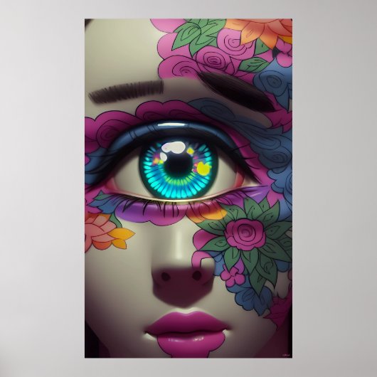 De porseleinen cycloop heeft twee wenkbrauwen - Ke Poster (Voorkant)