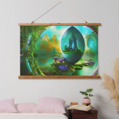 De portalen in het tuinportaal hangend wandkleed (Slaapkamer)