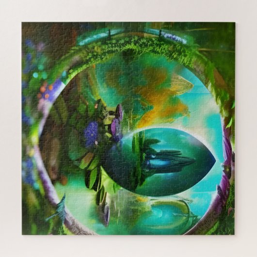 De portalen in het tuinportaal legpuzzel (Horizontaal)