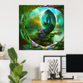 De portalen in het tuinportaal poster (Thuiskantoor)