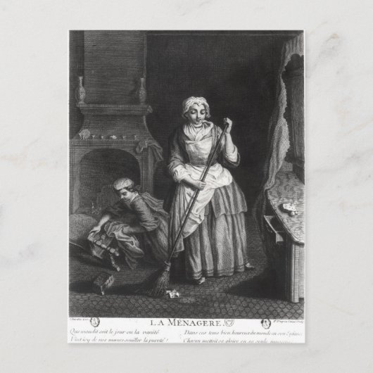 De portier briefkaart (Voorkant)