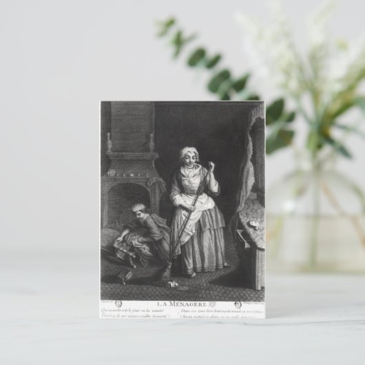 De portier briefkaart (Staand voorkant)