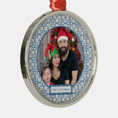 De Portugees Familiefoto met tegels lijst Metalen Ornament (Rechts)