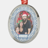 De Portugees Familiefoto met tegels lijst Metalen Ornament (Links)