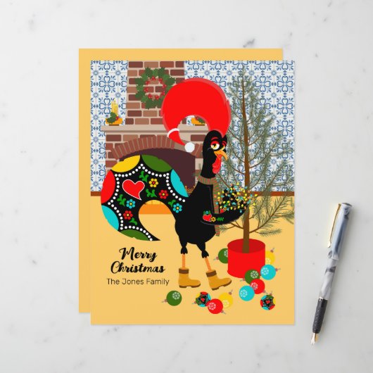 De Portugese Haan en de lichten van Kerstmis (Voorkant / Achterkant in situ)