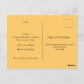 De Portugese Haan en de lichten van Kerstmis Briefkaart (Achterkant)