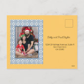 De Portugese Haan en de lichten van Kerstmis Feestdagenkaart (Achterkant)