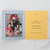 De Portugese Haan en de lichten van Kerstmis Kaart (Binnen)