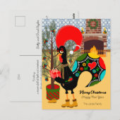 De Portugese Haan en de vreugde van het geven Briefkaart (Voorkant / Achterkant)