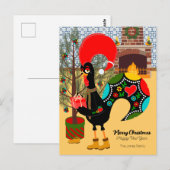 De Portugese Haan en de vreugde van het geven Briefkaart (Voorkant / Achterkant)