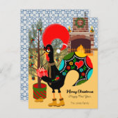 De Portugese Haan en de vreugde van het geven Briefkaart (Voorkant / Achterkant)