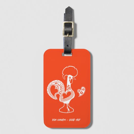 De Portugese haan Goede reis - Boa Viagem Bagagelabel (Voorkant (verticaal))