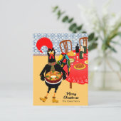 De Portugese haan houdt van King Cake Briefkaart (Staand voorkant)