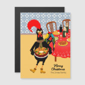 De Portugese Haan houdt van King Cake kaart (Voorkant / Achterkant)