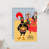 De Portugese haan houdt van King Cake Kaart (Voorkant / Achterkant in situ)