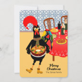 De Portugese haan houdt van King Cake Kaart (Voorkant)