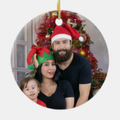 De Portugese Haan met een kerstcadeau Keramisch Ornament (Achterkant)