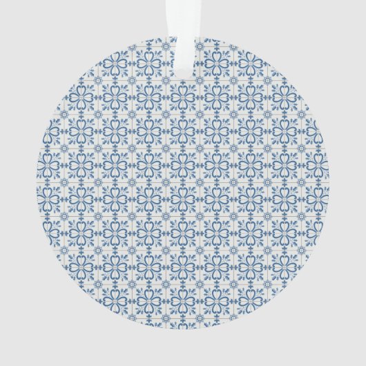 De Portugese Haan met een kerstcadeau Ornament (achterkant)