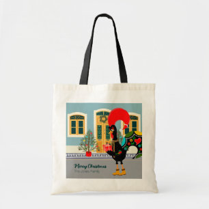 De Portugese Haan met een kerstcadeau Tote Bag