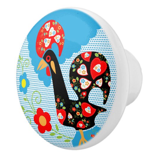 De Portugese Haan van Barcelos Keramische Knop (Rechts)