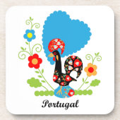 De Portugese rooster Bier Onderzetter (Voorkant)