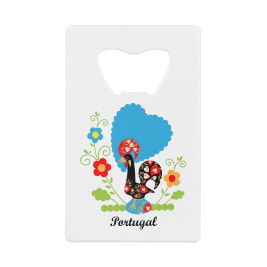 De Portugese rooster Creditkaart Flessenopener (Voorkant)