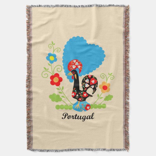 De Portugese rooster Deken (Voorkant Verticaal)