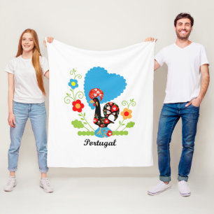 De Portugese rooster Fleece Deken