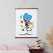 De Portugese rooster Hangend Wandkleed (Slaapkamer)