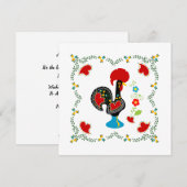 De Portugese Rooster Happy Birthday Kaart (Voorkant / Achterkant)