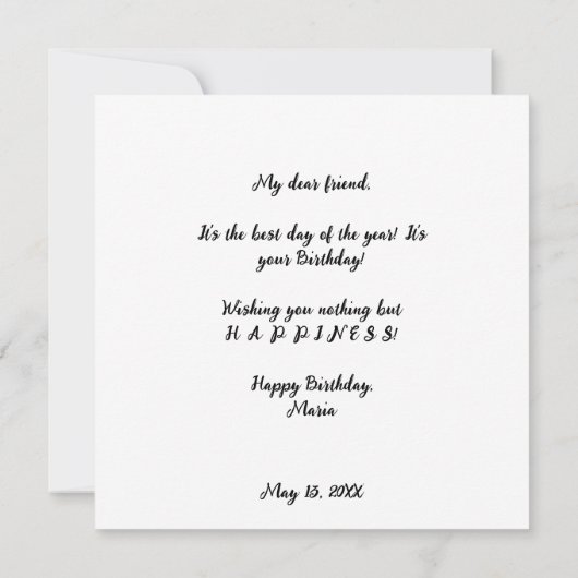 De Portugese Rooster Happy Birthday Kaart (Achterkant)