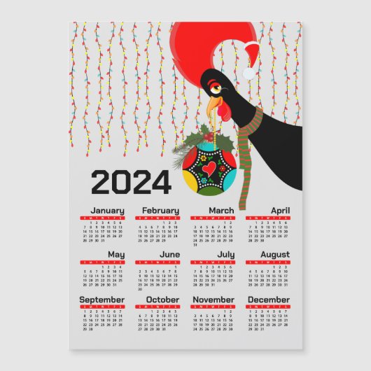 De Portugese Rooster Kerstmis 2024 Kalender (Voorkant)