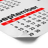 De Portugese Rooster Kerstmis 2024 Kalender Perfect Poster (Hoek)