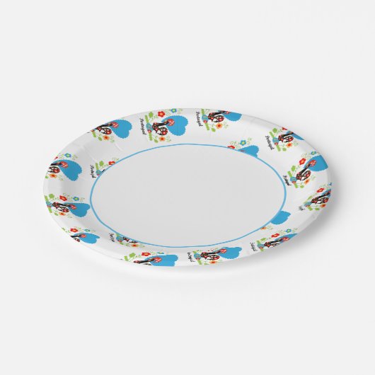 De Portugese rooster Papieren Bordje (Gekanteld)