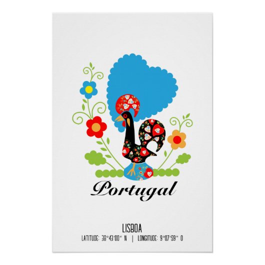 De Portugese rooster Perfect Poster (Voorkant)