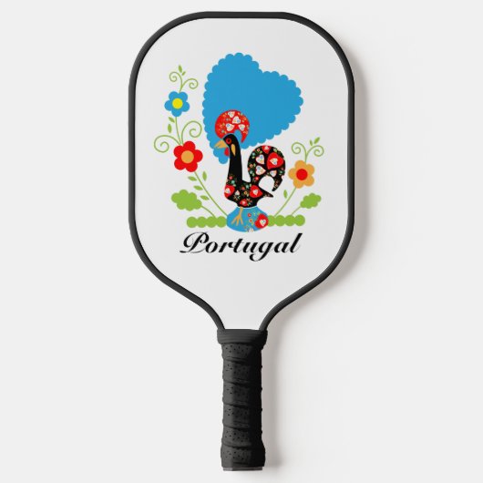 De Portugese rooster Pickleball Paddle (Voorkant)