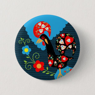 De Portugese rooster Ronde Button 5,7 Cm