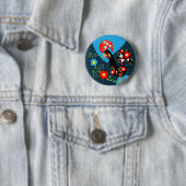 De Portugese rooster Ronde Button 5,7 Cm (In situ)