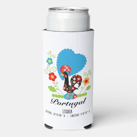 De Portugese rooster Seltzer Blikjeskoeler (Seltzer Achterkant)