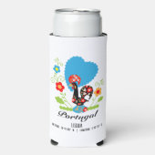 De Portugese rooster Seltzer Blikjeskoeler (Seltzer Voorkant)