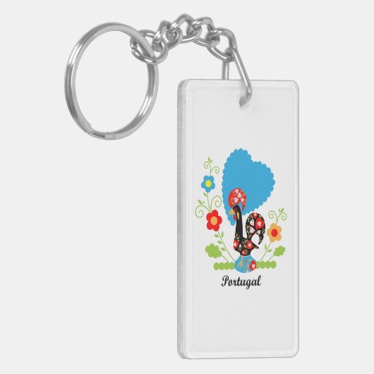 De Portugese rooster Sleutelhanger (Voorkant Links)