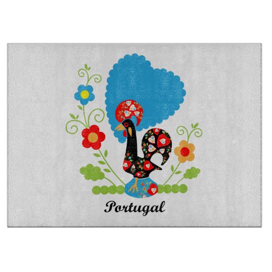 De Portugese rooster Snijplank (Voorkant)